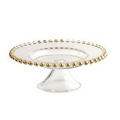 Gold Bead Footed Plate